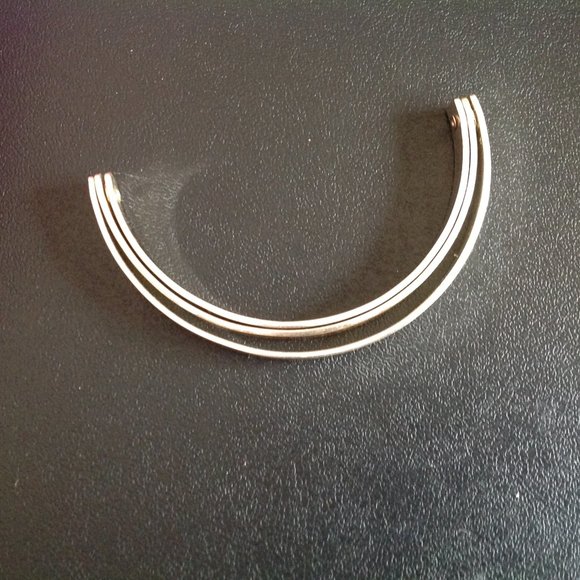 Retro Faith, Hope And Love Silver Tone Bangle Bracelet - Picture 4 of 4